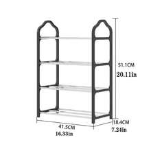 1pc 4-Tier Shoe Rack Storage Organizer, Freestanding Shoe Cabinet, Suitable For Closet, Front Door Entryway And Hallway - Easy To Install And Space-Saving - Multicolor - View 2