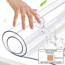 1.0mmTransparent Surface Decorative Mat Protector For Cupboard Workbench Desk Dining-Table TV-Stand Dresser Bar Counter - Transparent - View 37