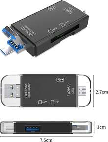 Lector Tarjetas Memoria Para Sd,tf,usb Tipo C,micro Usb,otg - B - Ver 2