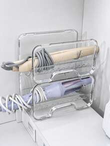 Luxury Transparent Acrylic Hair Styling Tool Organizer, Space-Saving Countertop Hair Styling Tool Storage Rack - Clear - View 5