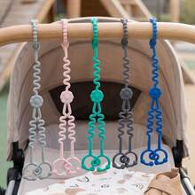 5pcs Baby Toy Straps - Silicone Adjustable Baby Stroller Straps, Outdoor Travel Lanyards, Baby Teether And Bottle Straps, Suitable For Baby Strollers, High Chairs, Car Seats - A Great Helper For Moms - Multicolor - View 6