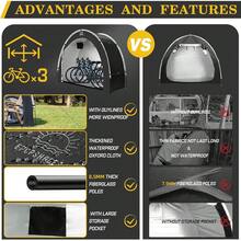 Abris de stockage - Arche pour 2-3 vélos, noire - Voir 5