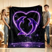 1 Buah Selimut Flanel Boho, Selimut Musim Panas, Selimut Tempat Tidur, Selimut untuk Berkemah, Selimut untuk Pantai, Selimut Lempar, Selimut Serbaguna Lembut, Selimut Pendingin - Violet Purple - View 1