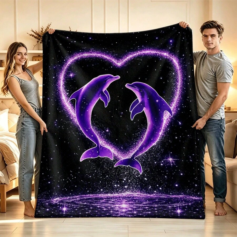 1 Buah Selimut Flanel Boho, Selimut Musim Panas, Selimut Tempat Tidur, Selimut untuk Berkemah, Selimut untuk Pantai, Selimut Lempar, Selimut Serbaguna Lembut, Selimut Pendingin - Violet Purple - View 1