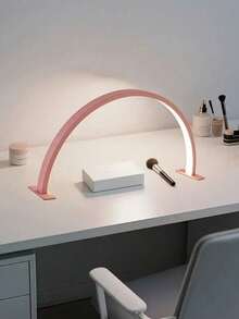 Small Crescent-Shaped Desktop LED Nail Lamp With Button Switch, USB Powered, 3-Color Adjustable Light, Suitable For Personal Nail Care, Vanity, Crafts, Desk, Bedside Table, Graduation Birthday Holiday Gift, Desktop Accessory, Home Decor, Accessory - Multi-color - View 15
