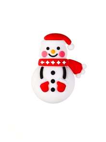 1/32/33/52pcs Silicone Beads, 3D Christmas Snowman, Paired With Round Spacer Beads, Suitable For Handmade DIY Jewelry Making - Multicolor - View 9