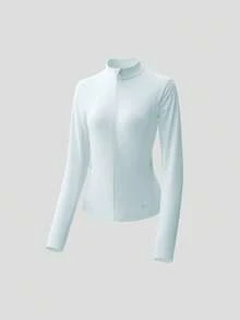 Beneunder Women's Cooling Quick-Dry Sun-Protective Jacket (Slim Fit, Stand Collar) AL013 - Baby Blue - View 10