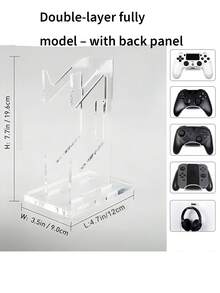 1pc 3-In-1 Universal Game Controller Holder And Headphone Stand, Can Hold 2 Game Controllers And 1 Headphone Simultaneously, Saves Desk Space, Headphone Storage Rack, Suitable For Gamers And Daily Users - Multicolor - View 6