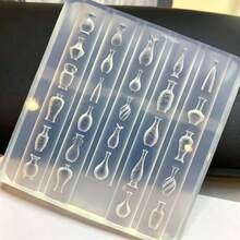 1件裝中式玉扣花瓶精緻造型國風3D雕花美甲矽膠模具 - 彩色 - 查看 13