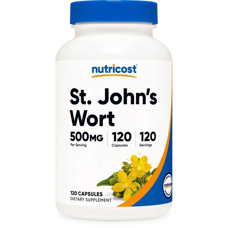 Nutricost St. Johns Wort Capsules (500mg) 120 Capsules - Vegetarian, Gluten Free And Non-GMO | Herbal Supplement, Mood Support, Vegetarian, Gluten Free, Non-GMO, 120 Capsules, 500mg, Premium Quality - 其他 - 查看 1