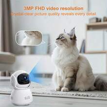 WJG 1pc+2pcs Baby Monitor, 1290P HD Video Baby Monitor With Camera And Audio, 2.4GHzCamera With Night Vision, Motion Detection For Baby And Pet, Cloud - White - View 6