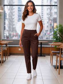 Women Pants - Marrón Chocolate - Ver 5