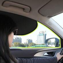 3pcs Car Sunshade Set: 1 Front Windshield Sunshade + 2 Front Side Window Sunshades, Heat Insulation And Cooling, Does Not Obstruct Driver And Passenger View - Black - View 5