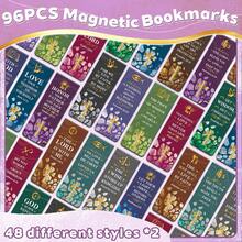 96pcs Magnetic Bookmarks Christian Bible Reading Gift Set For Women Men Children Teachers Book Lovers Inspirational Cute Decorative Page Markers Clips Colorful - Hybrid - View 29