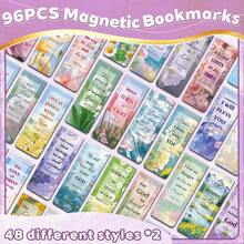 96pcs Magnetic Bookmarks Christian Bible Reading Gift Set For Women Men Children Teachers Book Lovers Inspirational Cute Decorative Page Markers Clips Colorful - Hybrid - View 34