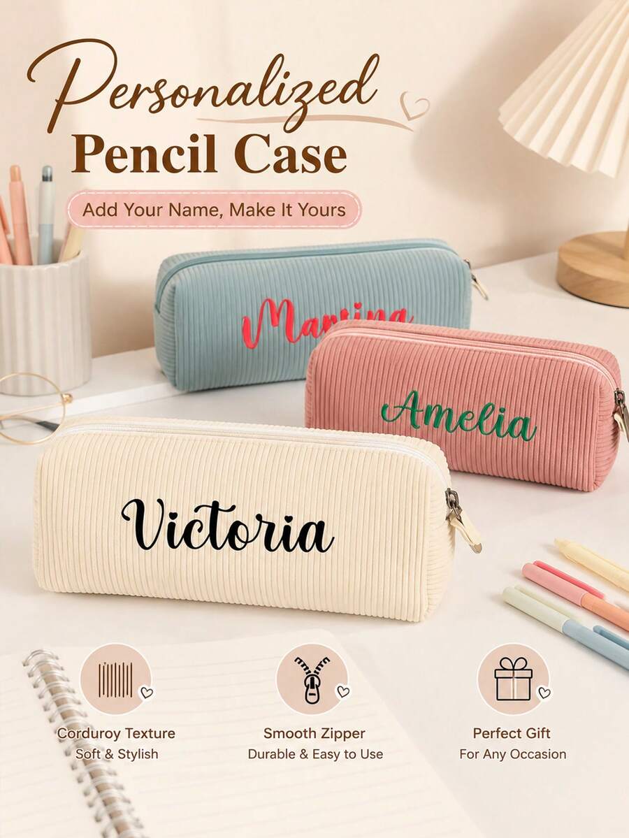 1pc Customizable 3D Cartoon Pencil Case, High-Quality Cute Large Capacity Pen Bag Makeup Storage Box, Suitable For Back To School Season Gift - Multicolor - View 1
