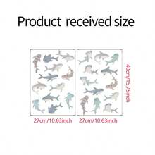 1set Shark Wall Sticker, Marine Life Self-Adhesive Paper, Suitable For Home Decoration, Room Decoration, Wall Decoration, PVC Waterproof Material, Removable - Self-adhesive - View 7