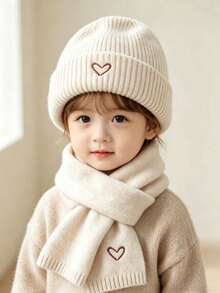 Winter Korean Style Knitted Beanie, Baby Hooded Hat, Unisex Kids Warm Wool Hat - Multicolor - View 3