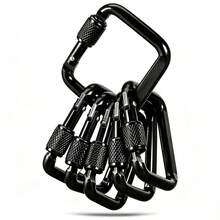 2/6 Buah Gantungan Kunci Persegi dengan Desain Gesper Putar, Klip Gaya Carabiner untuk Aktivitas Luar Ruangan, Ideal Sebagai Liontin Kecil untuk Ransel dan Gantungan Kunci untuk Penyimpanan di Rumah. - MultiWarna - View 4