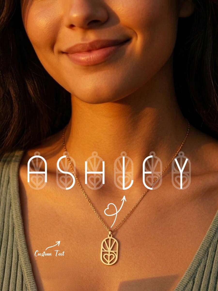 Unique Designer Style Custom Necklace 18K Gold Plated Stainless Steel Necklaces Personalized Different Names Symbol Jewelry Creative Accessory, Initial Necklace - Multicolor - View 1