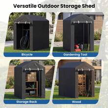 Heavy-Duty Portable Storage Shed Waterproof Outdoor Carport Garage Tent - 7.2 X 5.2 FT - View 10