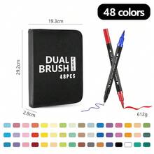 120/72/60/36/24 Colors Dual-Tip Markers - Colorful Watercolor Pens Art Pens Fine Line Calligraphy Pens - Adult Coloring Painting Doodle Art Markers - Premium CD Packaging - Sets - View 14