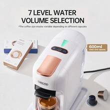 CAFELFFE 5-In-1 Multi-Function Capsule Coffee Machine | Hot & Cold Dual Use | Compatible With NES* Capsules, D* Capsules, K* Capsules, ESE* Pods, And Ground Coffee | Rated Power 1450W | Automatic Coffee Machine For Camping/Home/Office - UK Plug(220-240V) - View 6