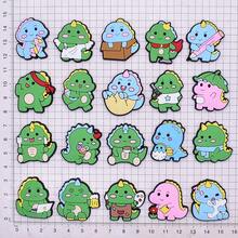 9/20PCS Cute Little Dinosaur Shoe Charms Set, PVC Shoe Decorations, Shoe Accessories Charms, Gift Idea For Birthday Christmas Halloween Party Favor - Multicolor - View 2