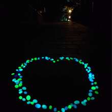 1 Pack Random Color 1cm Glow Pebbles, Fluorescent Luminous Decorative Stones, Suitable For Aquarium Fish Tank, Garden Path, Patio, Lawn, Yard Landscape DIY Decoration - B - View 6