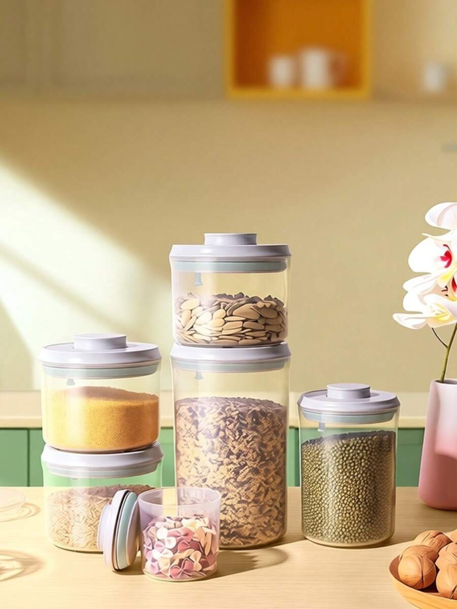 1 buah/Wadah Makanan Bayi/Wadah Segel Tekan/Dapat Digunakan Sebagai Kotak Penyimpanan Biji-bijian Dapur/Kotak Penyimpanan Snack Buah Kering/Bahan: PP