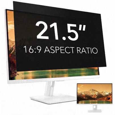 [1 szt.] 21,5-calowy filtr prywatności do monitora komputerowego o proporcjach 16:9, ekran szerokokątny, chroniący oczy, antyrefleksyjny, z ochroną przed światłem niebieskim, zdejmowana powłoka odporna na zarysowania