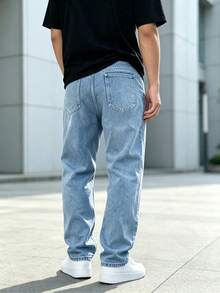 Celana Jeans Skinny Slim Fit Kasual Pria - Cocok untuk Semua Musim - Biru - View 3