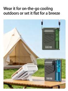 kinscoter 1pc 4000mAh Rechargeable Portable Waist Hanging Fan, Outdoor Camping Beach Travel Accessory, Mini Personal Neck Fan - Waist Fan - View 5