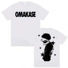 Alvaro Diaz Omakase Neues Album Grafik-T-Shirts für Männer und Frauen Lässige Baumwoll-Oversize-T-Shirts Retro Klassisch Hochwertiges T-Shirt - Weiss - Übersicht 1