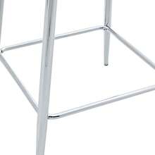 Set Of 2 Transparent Bar Stools, With Silver/Gold/Black Metal Frame, Modern Design Chairs For Kitchen, Bar Or Dining Room (Chairs Only, No Table) - Silver + Plastic - View 7