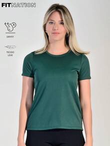 FITNATION Quick-Dry DRYFIT Fitness T-Shirt, Ideal For All Sports - 綠林 - 查看 2