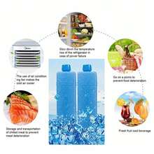 Freezer Ice Packs Reusable Air Conditioner Fan Ice Crystal Box Picnic Fresh Food Cooler Water Injection Box For Lunch Bags Boxes - 1 - View 6