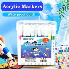 120-Color Boxed Acrylic Paint Marker Set, Liquid Ink Acrylic Art Painting Marker Set, Suitable For Art And Crafts - Multicolor - View 7
