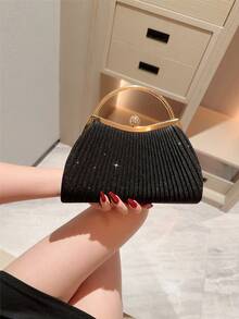 Fashionable Evening Clutch Bag For Formal Dress - Black - View 4