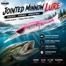Seaknight SK042 100mm 13.5g Floating Hard Bait Small Fish Lure, Realistic Design, Suitable For Bass, Pike, Trout Freshwater And Saltwater Fishing Tackle - Multicolor - View 2