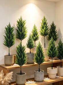 2/1pc Artificial Pine Tree, UV-Resistant & Washable, Realistic, With Pointed Base For Direct Planting, Low-Maintenance Greenery, Suitable For Yard Landscaping, Home Decor, Holiday Atmosphere, Pot Not Included - A - View 5