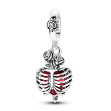 1pc Silver-Plated Halloween Theme DIY Beaded Accessory, Pumpkin, Haunted House, Coffin, Skull, Ghost Multiple Pendant Styles, Vintage Distressed Enamel Craft, Compatible With Snake Chain Bracelet And Necklace Assembly, Holiday Atmosphere Handmade Accessory Parts - Multicolor - View 13