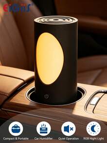 EIGIIS Portable Small Humidifier, 600ml USB Humidifier, Equipped With Warm Night Light Design, 3 Mist Modes, Ultra Quiet, Suitable For Travel, Office, Car, Home And Other Places. - A - View 2