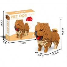 1pc Cartoon Building Block Pet Dog (Teddy/Schnauzer/Doberman/Husky/Dachshund/Poodle/Golden Retriever) 3D Puzzle DIY Creative Educational Building Block Model - Home Decor And Birthday Gift - Multicolor - View 11