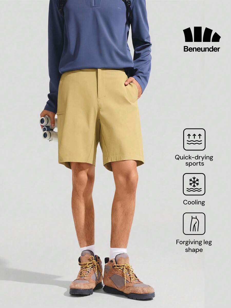 Beneunder Men's Cooling Quick-Dry Outdoor Shorts CC927 - Mustard Yellow - View 1