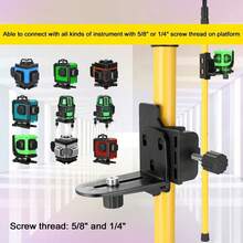 High Hardness Wear Resistant Telescopic Support Rod 1.04–4 Metre Adjustable Lifting Bracket, 5/8 Inch Laser Level Fitting Interface, Not Prone To Fracture – For Ceiling Works, Wall Plastering, Window/Door Installation,  And Stair Setting Out - A - View 4