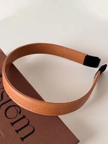 1pc New Vintage Elegant PU Leather Headband Hair Hoop Hair Clip Hair Accessory For Women - Multicolor - View 16