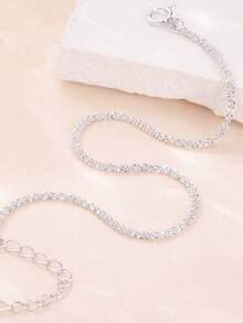 FOREVER QUEEN 925 Sterling Silver Bracelet, Suitable For Women And Girls. Twisted Chain Jewelry, Excellent Gift Choice. - Bracelet - View 4