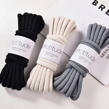 Dây thừng lõi polyester bọc cotton 5m 10mm, dây paracord buộc chịu lực dày, dây tết thủ công DIY, phù hợp làm dây đeo điện thoại, dây buộc, túi đan tay, treo tường và các phụ kiện trang trí khác - Nhiều màu - Xem 5