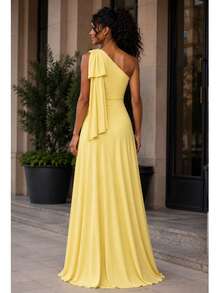 Women Long Dresses - 黃色 - 查看 2